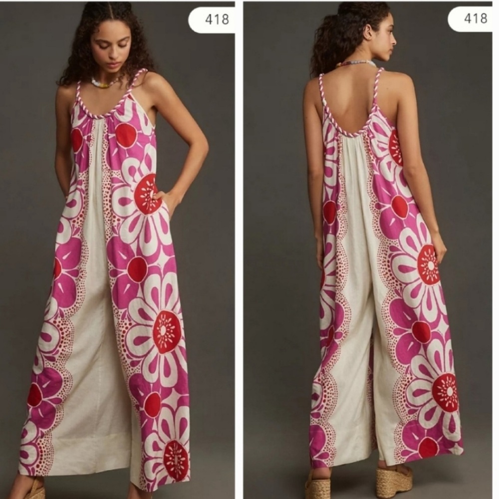 FARM RIO Off-White Maia Lenzing™ Ecovero™ Euroflax™ Jumpsuit S / M